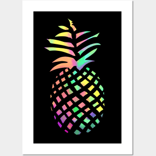 Colourful Pastel Pineapple Posters and Art